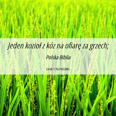 Picture 06 - Liczb 7:16 POLUBG - Jeden kozioł z kóz na ofiarę za - Bible Verse Picture