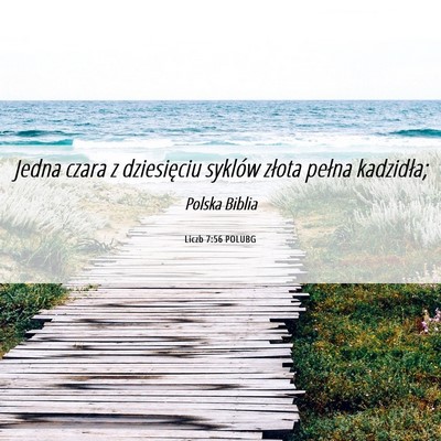 Picture 06 - Liczb 7:56 POLUBG - Jedna czara z dziesięciu syklów złota pełna - Bible Verse Picture