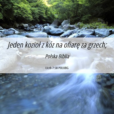 Picture 06 - Liczb 7:58 POLUBG - Jeden kozioł z kóz na ofiarę za - Bible Verse Picture