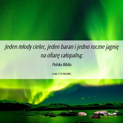 Picture 06 - Liczb 7:75 POLUBG - Jeden młody cielec, jeden baran i jedno roczne - Bible Verse Picture