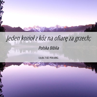 Picture 06 - Liczb 7:82 POLUBG - Jeden kozioł z kóz na ofiarę za - Bible Verse Picture
