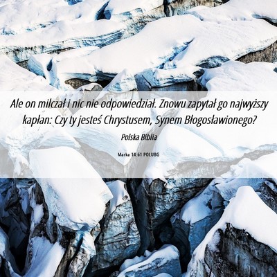 Picture 06 - Marka 14:61 POLUBG - Ale on milczał i nic nie odpowiedział. Znowu - Bible Verse Picture