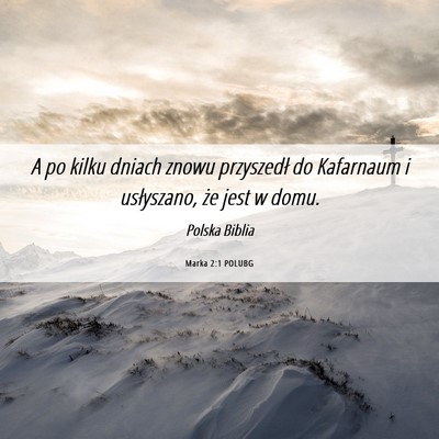Picture 06 - Marka 2:1 POLUBG - A po kilku dniach znowu przyszedł do Kafarnaum i - Bible Verse Picture