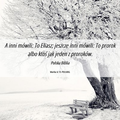 Picture 06 - Marka 6:15 POLUBG - A inni mówili: To Eliasz; jeszcze inni mówili: - Bible Verse Picture