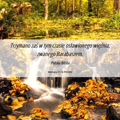 Picture 06 - Mateusza 27:16 POLUBG - Trzymano zaś w tym czasie osławionego - Bible Verse Picture