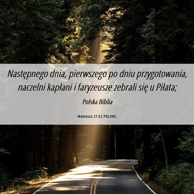 Picture 06 - Mateusza 27:62 POLUBG - Następnego dnia, pierwszego po dniu - Bible Verse Picture