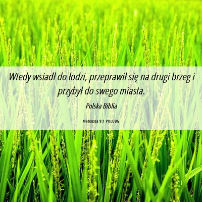Picture 06 - Mateusza 9:1 POLUBG - Wtedy wsiadł do łodzi, przeprawił się na - Bible Verse Picture