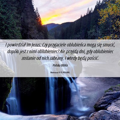 Picture 06 - Mateusza 9:15 POLUBG - I powiedział im Jezus: Czy przyjaciele - Bible Verse Picture