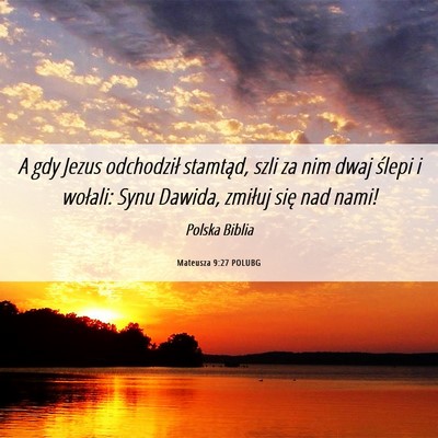 Picture 06 - Mateusza 9:27 POLUBG - A gdy Jezus odchodził stamtąd, szli za nim dwaj - Bible Verse Picture
