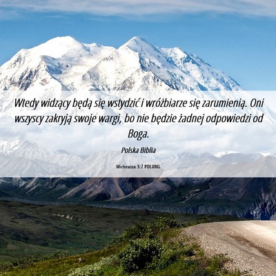 Picture 06 - Micheasza 3:7 POLUBG - Wtedy widzący będą się wstydzić i - Bible Verse Picture