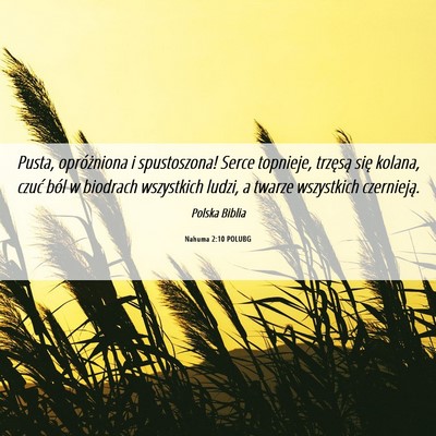 Picture 06 - Nahuma 2:10 POLUBG - Pusta, opróżniona i spustoszona! Serce - Bible Verse Picture