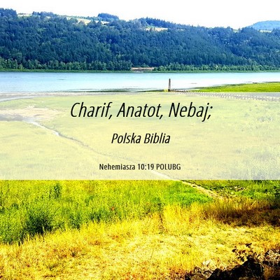 Picture 06 - Nehemiasza 10:19 POLUBG - Charif, Anatot, - Bible Verse Picture