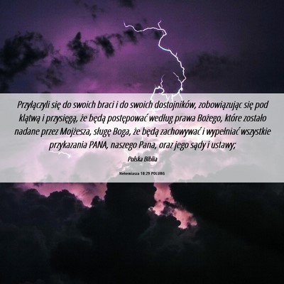 Picture 06 - Nehemiasza 10:29 POLUBG - Przyłączyli się do swoich braci i do swoich - Bible Verse Picture