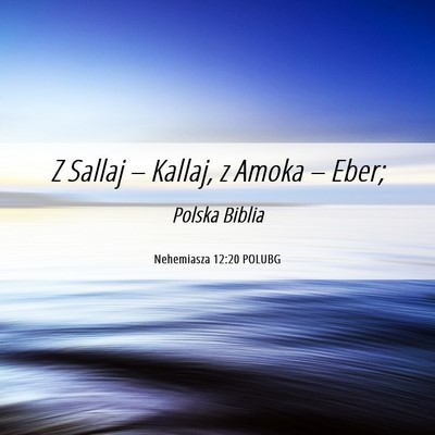 Picture 06 - Nehemiasza 12:20 POLUBG - Z Sallaj – Kallaj, z Amoka – - Bible Verse Picture