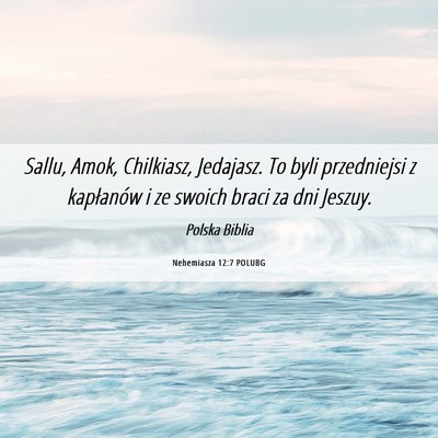 Picture 06 - Nehemiasza 12:7 POLUBG - Sallu, Amok, Chilkiasz, Jedajasz. To byli - Bible Verse Picture