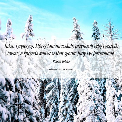 Picture 06 - Nehemiasza 13:16 POLUBG - Także Tyryjczycy, którzy tam mieszkali, - Bible Verse Picture