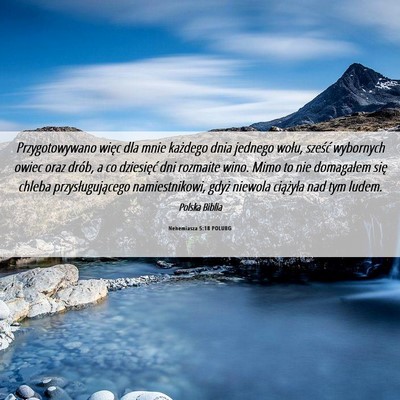 Picture 06 - Nehemiasza 5:18 POLUBG - Przygotowywano więc dla mnie każdego dnia - Bible Verse Picture