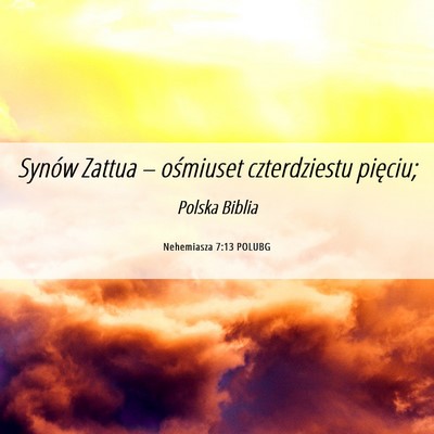 Picture 06 - Nehemiasza 7:13 POLUBG - Synów Zattua – ośmiuset czterdziestu - Bible Verse Picture