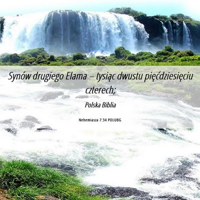 Picture 06 - Nehemiasza 7:34 POLUBG - Synów drugiego Elama – tysiąc dwustu - Bible Verse Picture