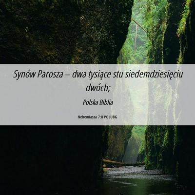 Picture 06 - Nehemiasza 7:8 POLUBG - Synów Parosza – dwa tysiące stu - Bible Verse Picture