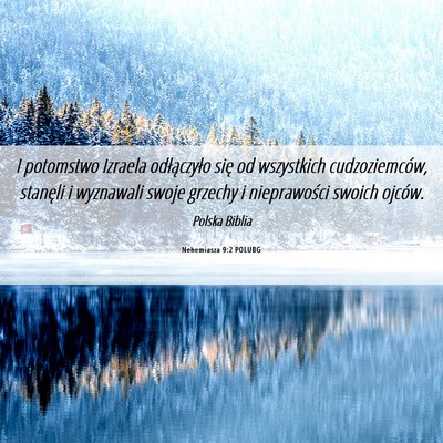 Picture 06 - Nehemiasza 9:2 POLUBG - I potomstwo Izraela odłączyło się od - Bible Verse Picture
