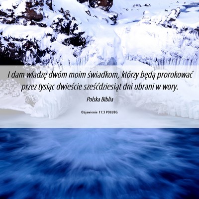 Picture 06 - Objawienie 11:3 POLUBG - I dam władzę dwóm moim świadkom, którzy - Bible Verse Picture