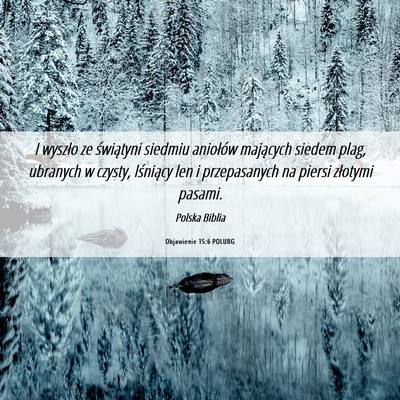 Picture 06 - Objawienie 15:6 POLUBG - I wyszło ze świątyni siedmiu aniołów - Bible Verse Picture