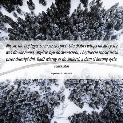Picture 06 - Objawienie 2:10 POLUBG - Nic się nie bój tego, co masz cierpieć. Oto - Bible Verse Picture