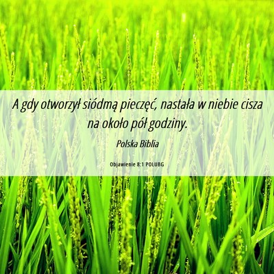 Picture 06 - Objawienie 8:1 POLUBG - A gdy otworzył siódmą pieczęć, nastała w - Bible Verse Picture