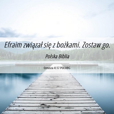 Picture 06 - Ozeasza 4:17 POLUBG - Efraim związał się z bożkami. Zostaw - Bible Verse Picture