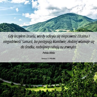 Picture 06 - Ozeasza 7:1 POLUBG - Gdy leczyłem Izraela, wtedy odkryła się - Bible Verse Picture