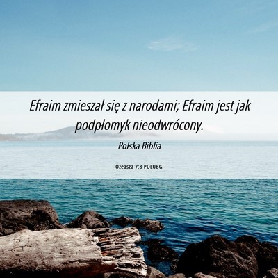 Picture 06 - Ozeasza 7:8 POLUBG - Efraim zmieszał się z narodami; Efraim jest jak - Bible Verse Picture