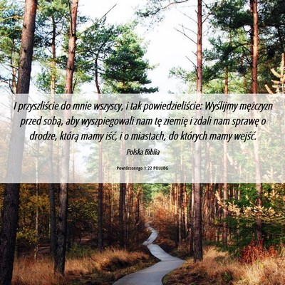 Picture 06 - Powtórzonego 1:22 POLUBG - I przyszliście do mnie wszyscy, i tak - Bible Verse Picture