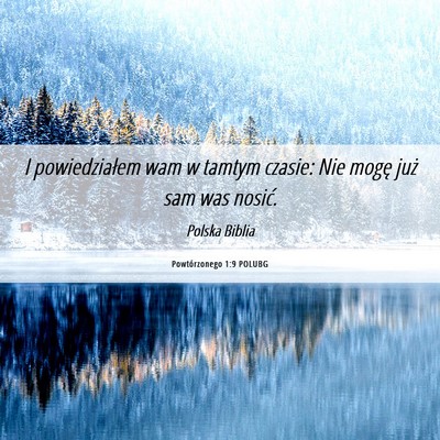 Picture 06 - Powtórzonego 1:9 POLUBG - I powiedziałem wam w tamtym czasie: Nie mogę - Bible Verse Picture