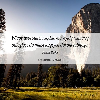 Picture 06 - Powtórzonego 21:2 POLUBG - Wtedy twoi starsi i sędziowie wyjdą i zmierzą - Bible Verse Picture