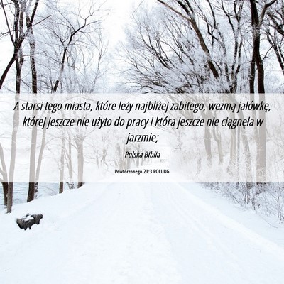 Picture 06 - Powtórzonego 21:3 POLUBG - A starsi tego miasta, które leży najbliżej - Bible Verse Picture