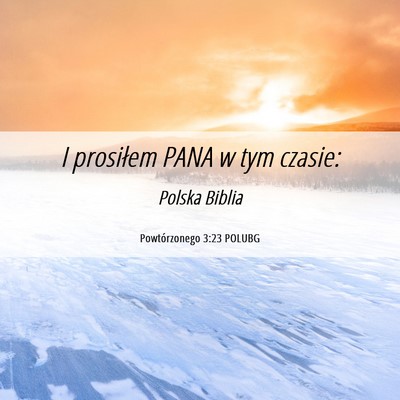 Picture 06 - Powtórzonego 3:23 POLUBG - I prosiłem PANA w tym - Bible Verse Picture