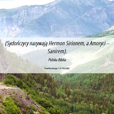 Picture 06 - Powtórzonego 3:9 POLUBG - (Sydończycy nazywają Hermon Sirionem, a Amoryci - Bible Verse Picture