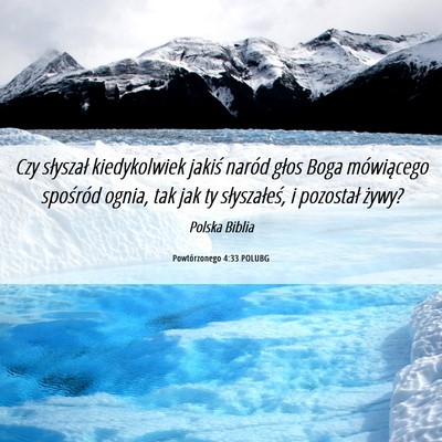 Picture 06 - Powtórzonego 4:33 POLUBG - Czy słyszał kiedykolwiek jakiś naród głos - Bible Verse Picture