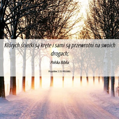 Picture 06 - Przysłów 2:15 POLUBG - Których ścieżki są kręte i sami są - Bible Verse Picture