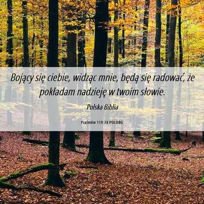Picture 06 - Psalmów 119:74 POLUBG - Bojący się ciebie, widząc mnie, będą się - Bible Verse Picture