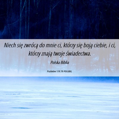 Picture 06 - Psalmów 119:79 POLUBG - Niech się zwrócą do mnie ci, którzy się - Bible Verse Picture