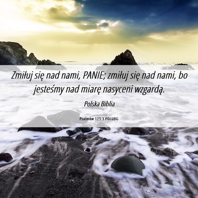 Picture 06 - Psalmów 123:3 POLUBG - Zmiłuj się nad nami, PANIE; zmiłuj się nad - Bible Verse Picture