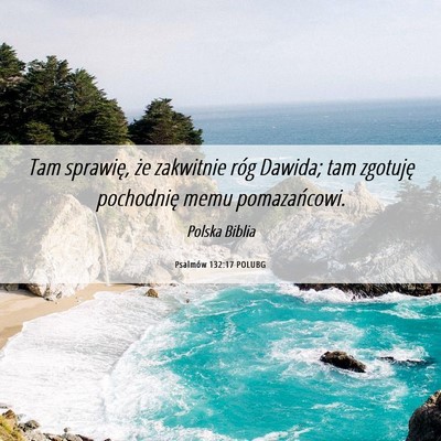 Picture 06 - Psalmów 132:17 POLUBG - Tam sprawię, że zakwitnie róg Dawida; tam - Bible Verse Picture