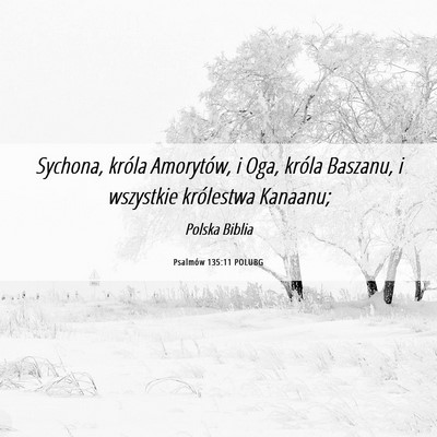 Picture 06 - Psalmów 135:11 POLUBG - Sychona, króla Amorytów, i Oga, króla Baszanu, - Bible Verse Picture