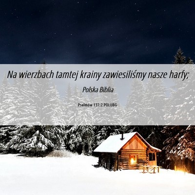 Picture 06 - Psalmów 137:2 POLUBG - Na wierzbach tamtej krainy zawiesiliśmy nasze - Bible Verse Picture