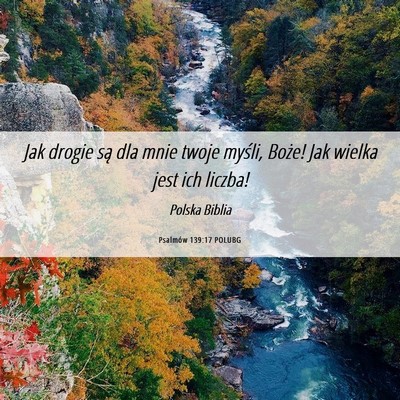 Picture 06 - Psalmów 139:17 POLUBG - Jak drogie są dla mnie twoje myśli, Boże! Jak - Bible Verse Picture