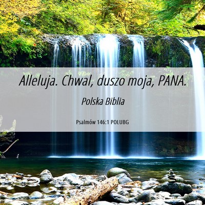 Picture 06 - Psalmów 146:1 POLUBG - Alleluja. Chwal, duszo moja, - Bible Verse Picture
