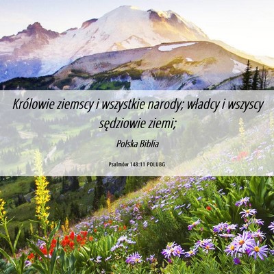 Picture 06 - Psalmów 148:11 POLUBG - Królowie ziemscy i wszystkie narody; władcy i - Bible Verse Picture