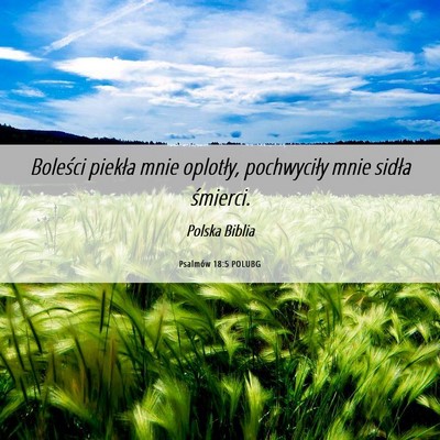 Picture 06 - Psalmów 18:5 POLUBG - Boleści piekła mnie oplotły, pochwyciły mnie - Bible Verse Picture